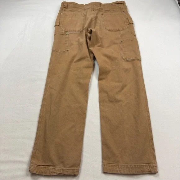 Duluth Trading Co Flex Fire Hose Relaxed Fit Carpenter Pants Brown 34x32 18101 - Picture 8 of 9